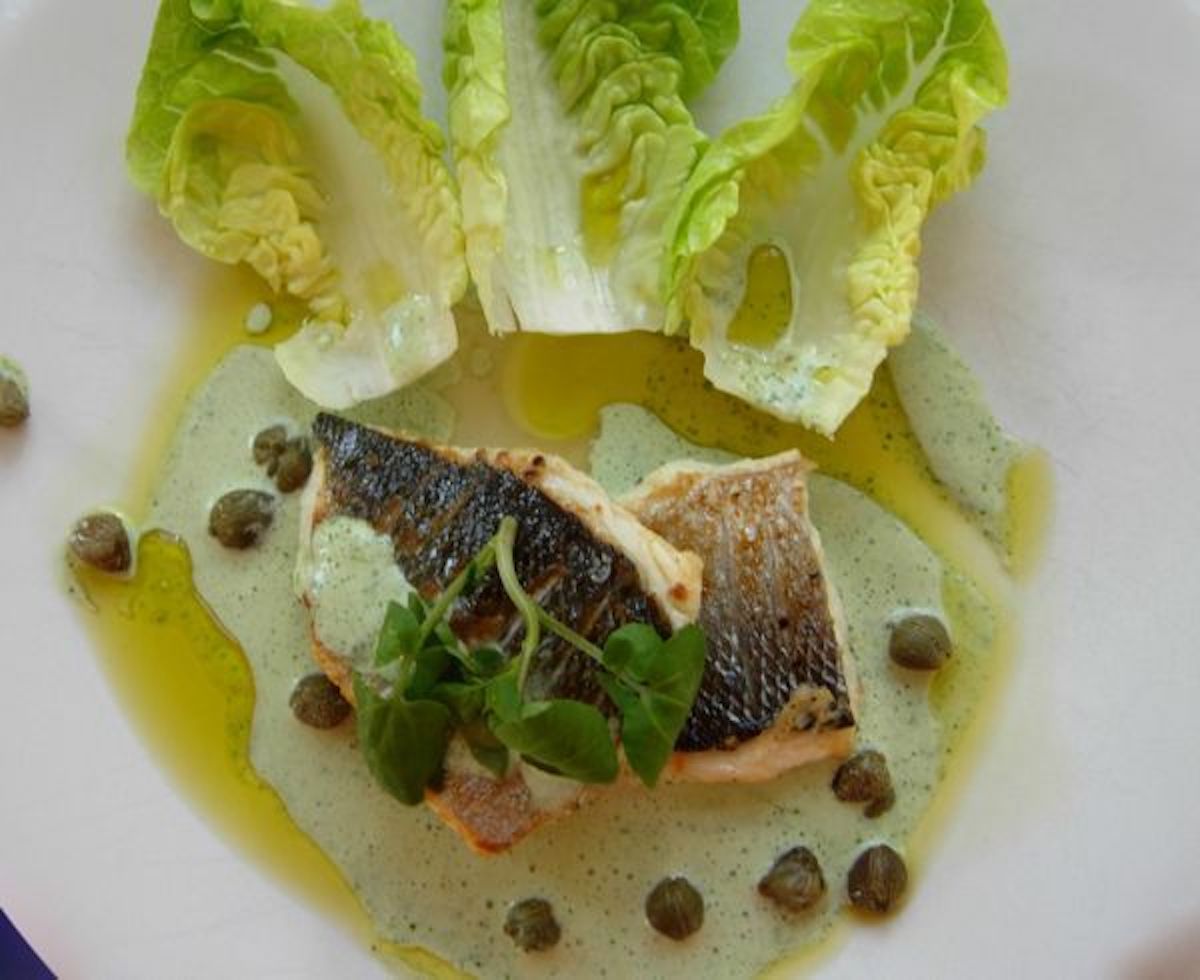 Recipe for Sea Bass with Watercress Sauce