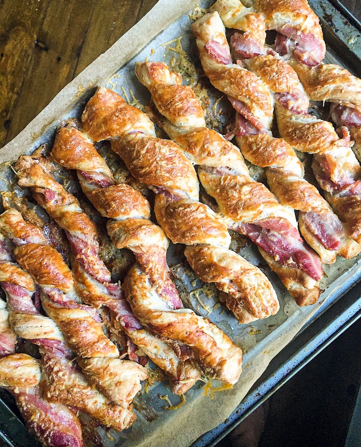 Cheese and Bacon Pastry Twists Recipe